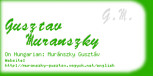 gusztav muranszky business card