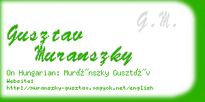 gusztav muranszky business card